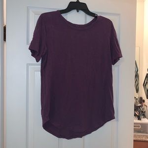 Lululemon purple crew neck shirt